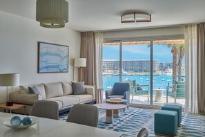 Deluxe Three Bedroom Suite Marina View | Oppholdsområde