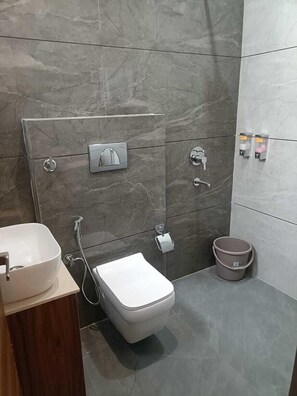 Towels, soap, shampoo
