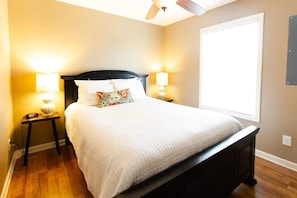 2 bedrooms, iron/ironing board, WiFi, bed sheets