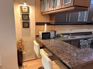 Appartement Familial, 2 chambres, cuisine, vue ville | Cuisine privée