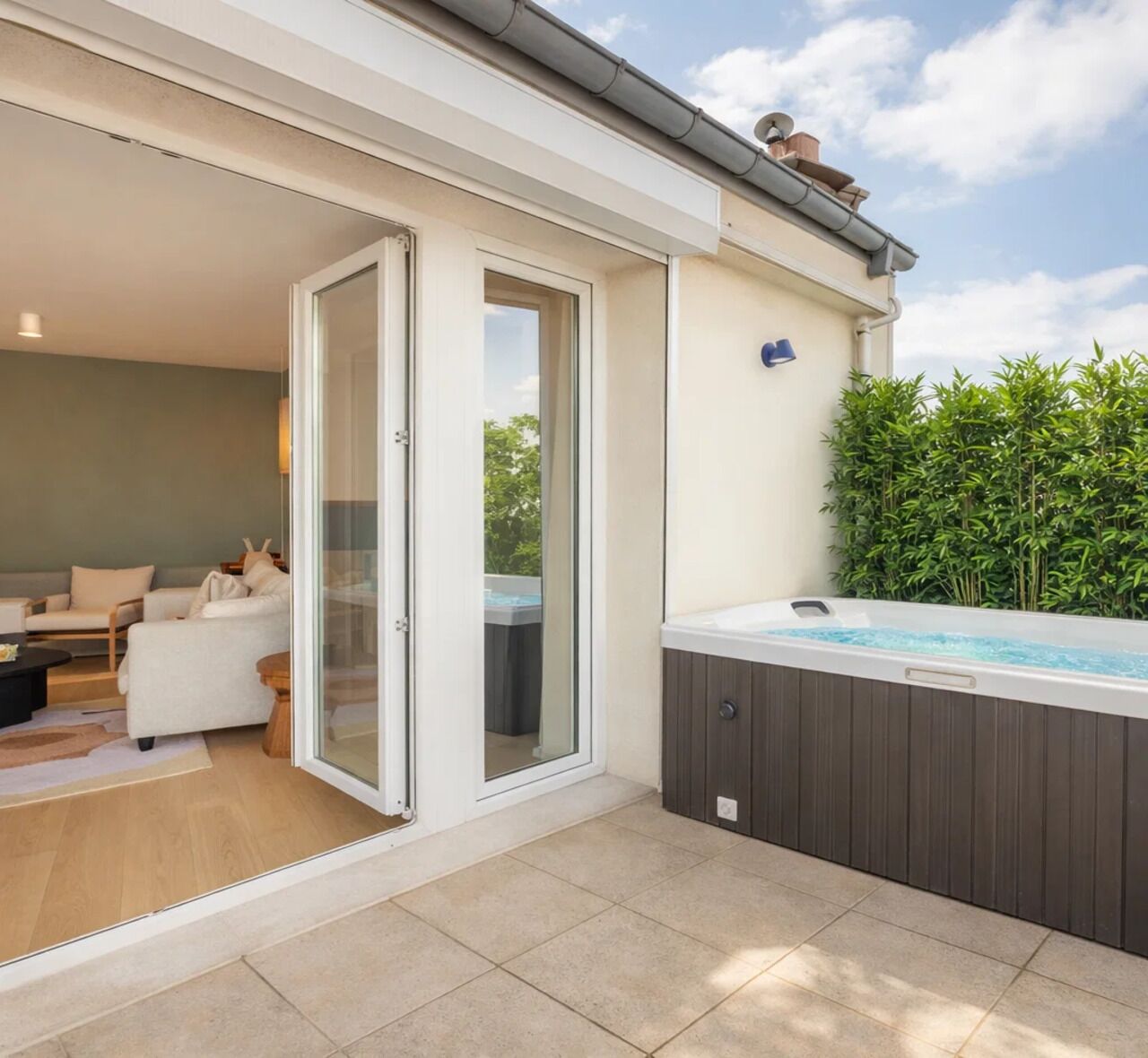 Deluxe-Penthouse, Stadtblick | Terrasse/Patio