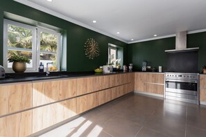 Fridge, oven, stovetop, dishwasher