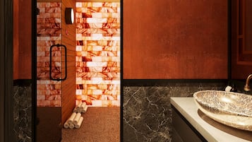 Couples treatment room(s), sauna, steam room, hot stone massages