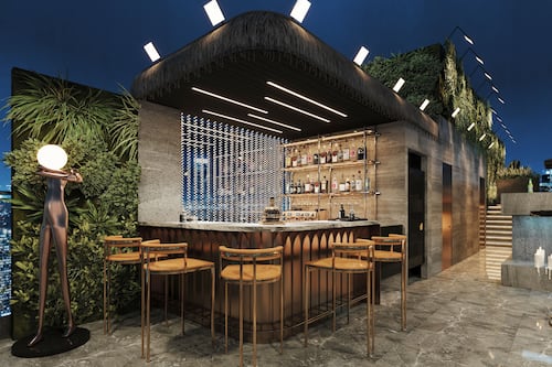 Swim-up bar