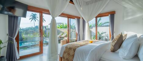 Deluxe Villa, Balcony, Pool View | View from room