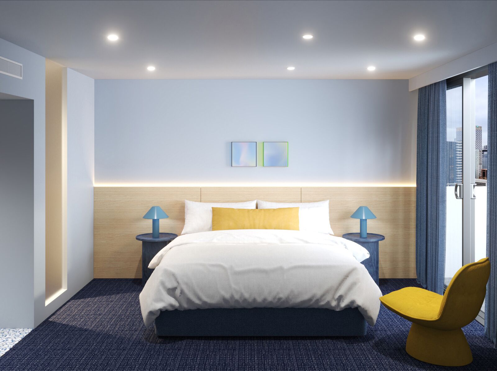 Premium bedding, down duvets, pillow-top beds, in-room safe