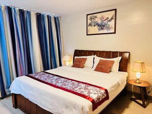 1 bedroom, iron/ironing board, Internet, bed sheets