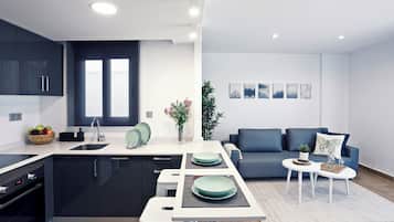 Apartamento, 1 habitación | Zona de estar