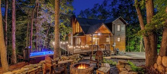 The Hideout: Resort Cabin w/ Sauna, Hot Tub, Fire Pits, & Amenities Passes!