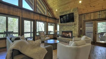 Televisor, llar de foc, videojocs i oficines