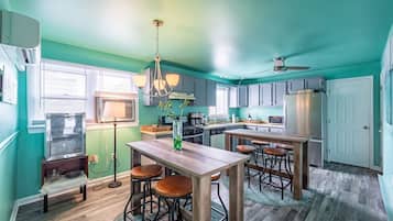 Fridge, microwave, coffee/tea maker