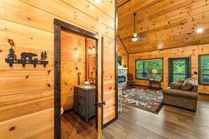 TV, fireplace, video games