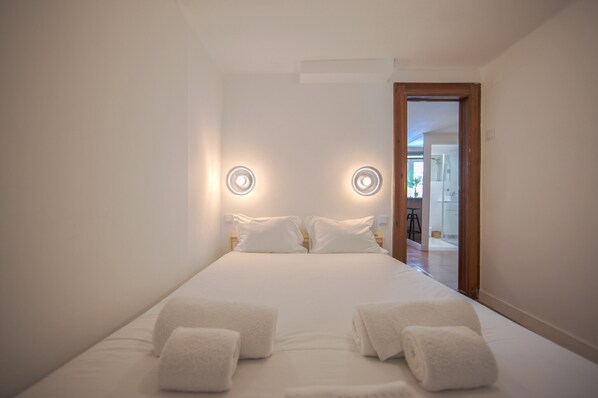 1 makuuhuone, vuodevaatteet