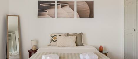 1 室のベッドルーム、ベッドシーツ