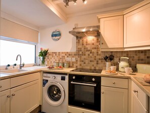Fridge, microwave, oven, electric kettle