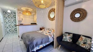 1 habitación, tabla de planchar con plancha, wifi y ropa de cama 