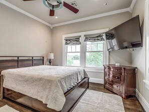 4 bedrooms, iron/ironing board, travel cot, WiFi