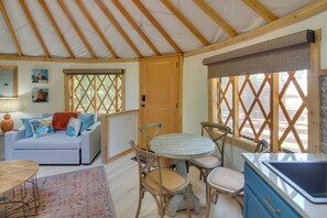 Apartment (0 Bedroom) | Interior - Unplugged Retreat! Unique Yurt w/ Deck in Smokies (Sparta)