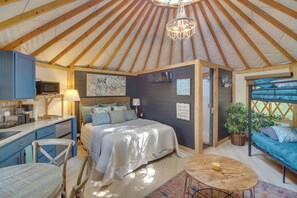 Apartment (0 Bedroom) | Interior - Unplugged Retreat! Unique Yurt w/ Deck in Smokies (Sparta)