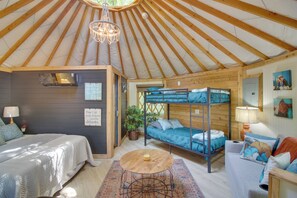 Apartment (0 Bedroom) | Interior - Unplugged Retreat! Unique Yurt w/ Deck in Smokies (Sparta)