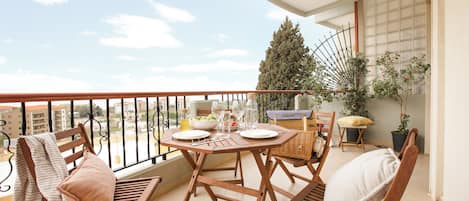 Appartement, 3 chambres, cuisine, vue mer | Balcon
