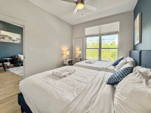 2 bedrooms, iron/ironing board, WiFi, bed sheets