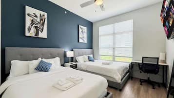 2 bedrooms, iron/ironing board, WiFi, bed sheets