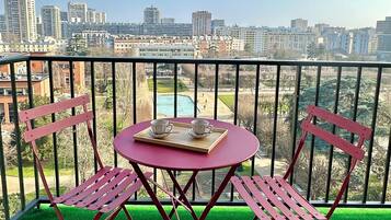 Apartemen Deluks, pemandangan kota | Pemandangan balkon