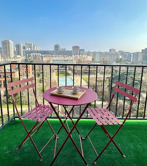 Deluxe-Apartment, Stadtblick | Blick vom Balkon