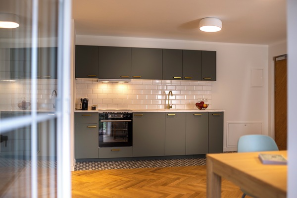 Comfort-Apartment, 1 King-Bett und Schlafsofa, Balkon, Bergblick | Eigene Küche | Wasserkocher mit Kaffee-/Teezubehör, Wasserkocher