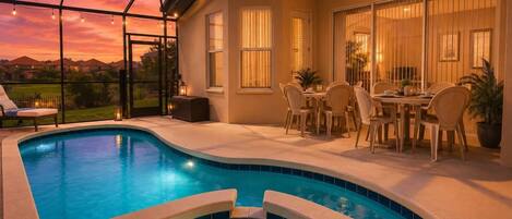 A heated pool
