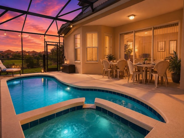 A heated pool