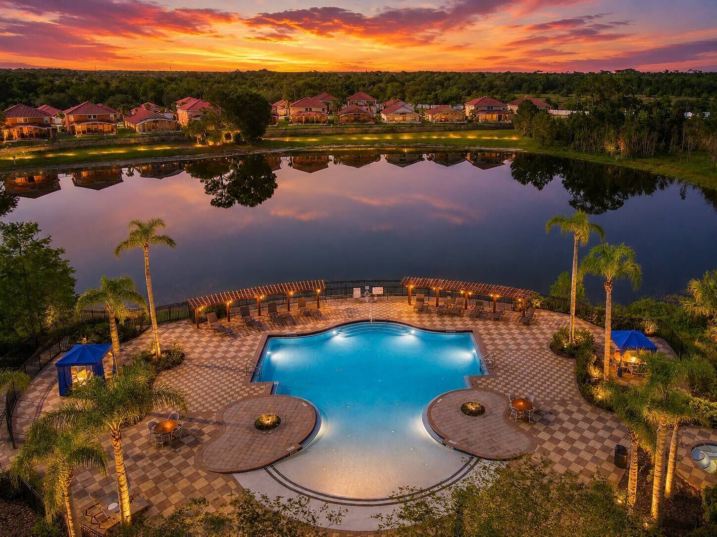 A heated pool