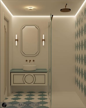Deluxe-Doppel- oder -Zweibettzimmer, Balkon | Badezimmer