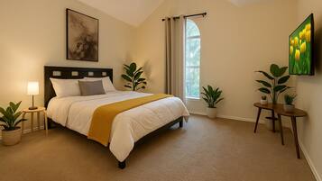 4 slaapkamers, een strijkplank/strijkijzer, reisbedje, gratis wifi