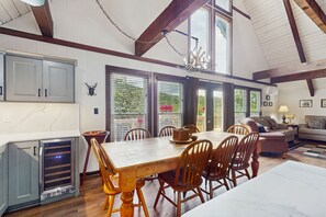 Dining - Cozy 5BR mountain escape with fireplaces, game room & walk-to-slope access (Beech Mountain)