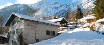Chalet on the edge of the forest with a view of the waterfall right next door