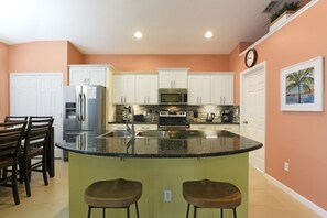 Fridge, microwave, oven, dishwasher - NEW! Spacious 4BR Villa w/ Pool & Games Room, 3 Miles from Disney (Kissimmee)