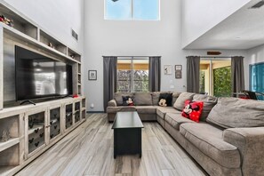 TV, fireplace, video games, table football - NEW! Mickey's Island Escape - 6 Bedroom w/ Pool Slide (Kissimmee)