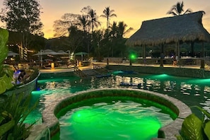 11 outdoor pools, pool umbrellas