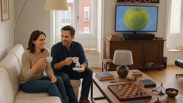 TV a schermo piatto, lettore DVD