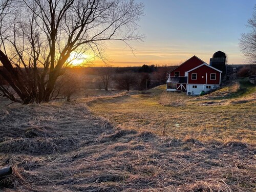 Quiet farmhouse on 24 acres of field and forest