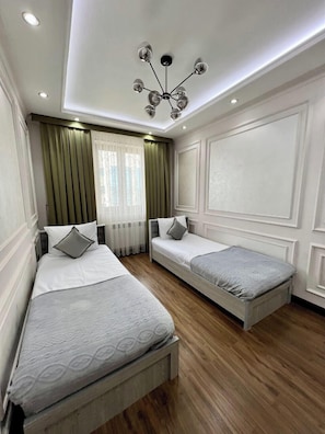 Blackout drapes, iron/ironing board, free WiFi