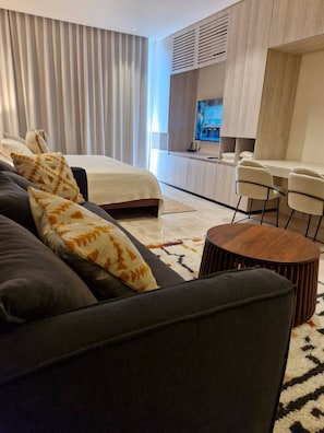 Departamento, 1 habitación, con acceso para personas discapacitadas, balcón | Interior