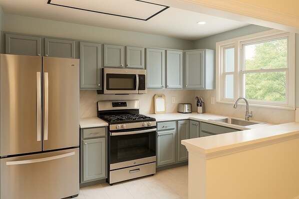 Microwave, oven, stovetop, dishwasher
