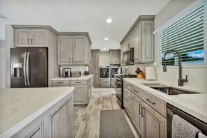 Microwave, oven, stovetop, dishwasher