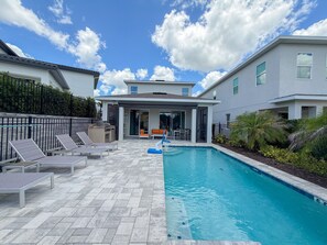 A heated pool