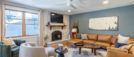 TV connectée, cheminée