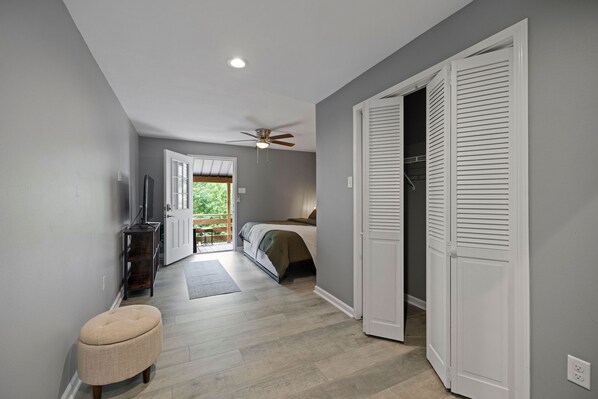 2 bedrooms, iron/ironing board, travel crib, WiFi