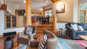 Living area - Mountain home w/ AC, BBQ & patio (Whistler)